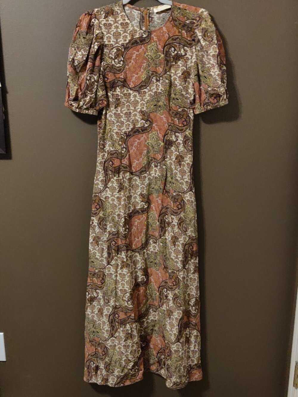 Ulla Johnson Calais Paisley Silk Puff Sleeve Midi Dress SIZE 4 - Picture 6 of 8